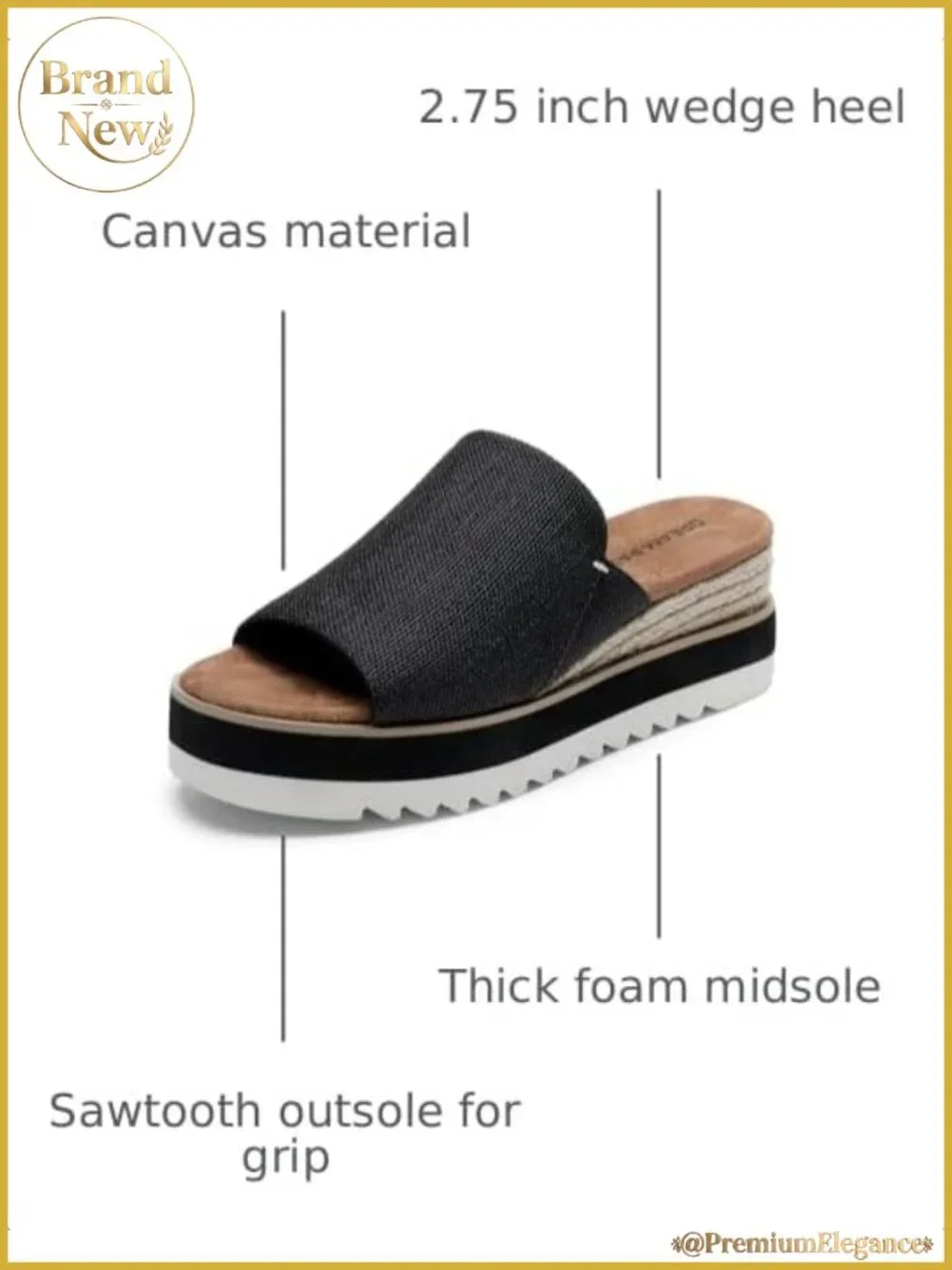 Platform Espadrille Slip-On Sandals Faux Suede Canvas Wedge